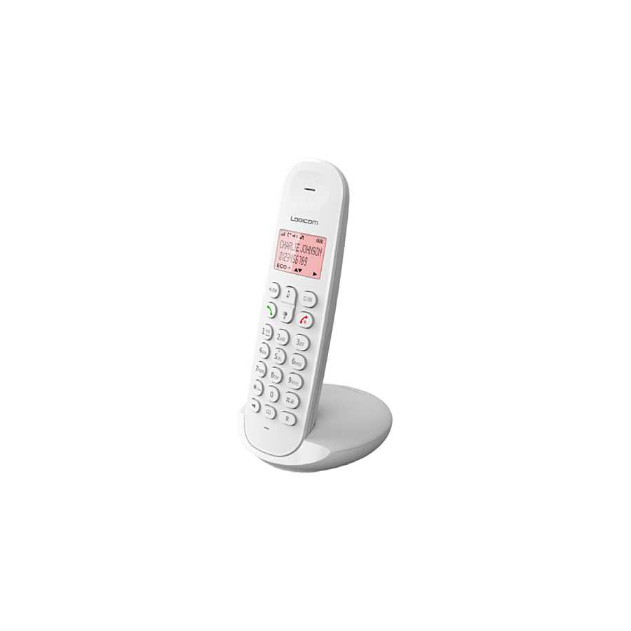 TÉLÉPHONE FIXE SANS FIL LOGICOM DECT ILOA 150 SOLO - SANS RÉPONDEUR - BLANC