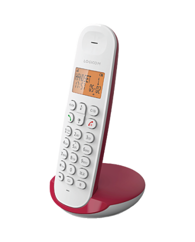 TÉLÉPHONE FIXE SANS FIL LOGICOM DECT ILOA 150 SOLO - SANS RÉPONDEUR - FRAMBOISE
