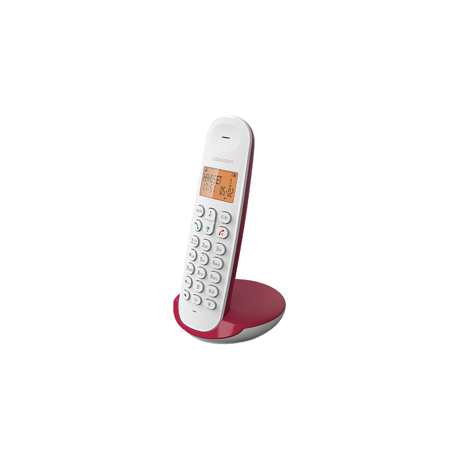 TÉLÉPHONE FIXE SANS FIL LOGICOM DECT ILOA 150 SOLO - SANS RÉPONDEUR - FRAMBOISE