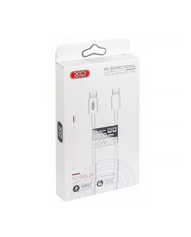 CÂBLE USB-C VERS C - XO NB124 - 40W 1M BLANC