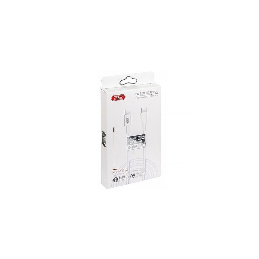 CÂBLE USB-C VERS C - XO NB124 - 40W 1M BLANC