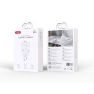 CHARGEUR MURAL FAST CHARGE XO CE36 45W - USB-C (POWER DELIVERY) + USB-A - BLANC