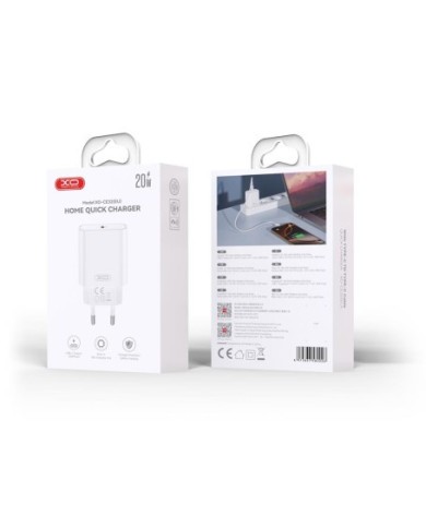 CHARGEUR SECTEUR FAST CHARGE XO 20W - USB-C POWER DELIVERY (PD) - BLANC
