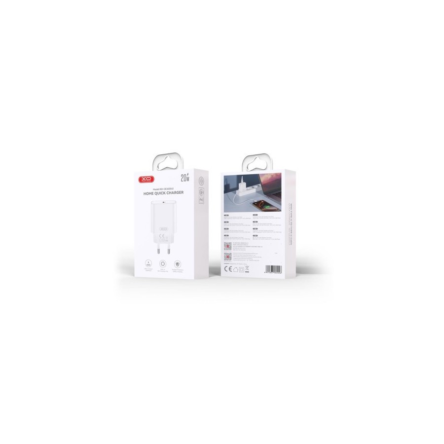 Chargeur secteur rapide USB-C XO-CE32 20W PD Blanc
