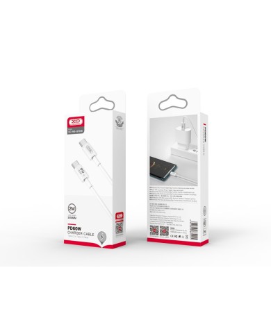 CÂBLE USB-C VERS C - XO NB-Q190B-  60W 2M BLANC