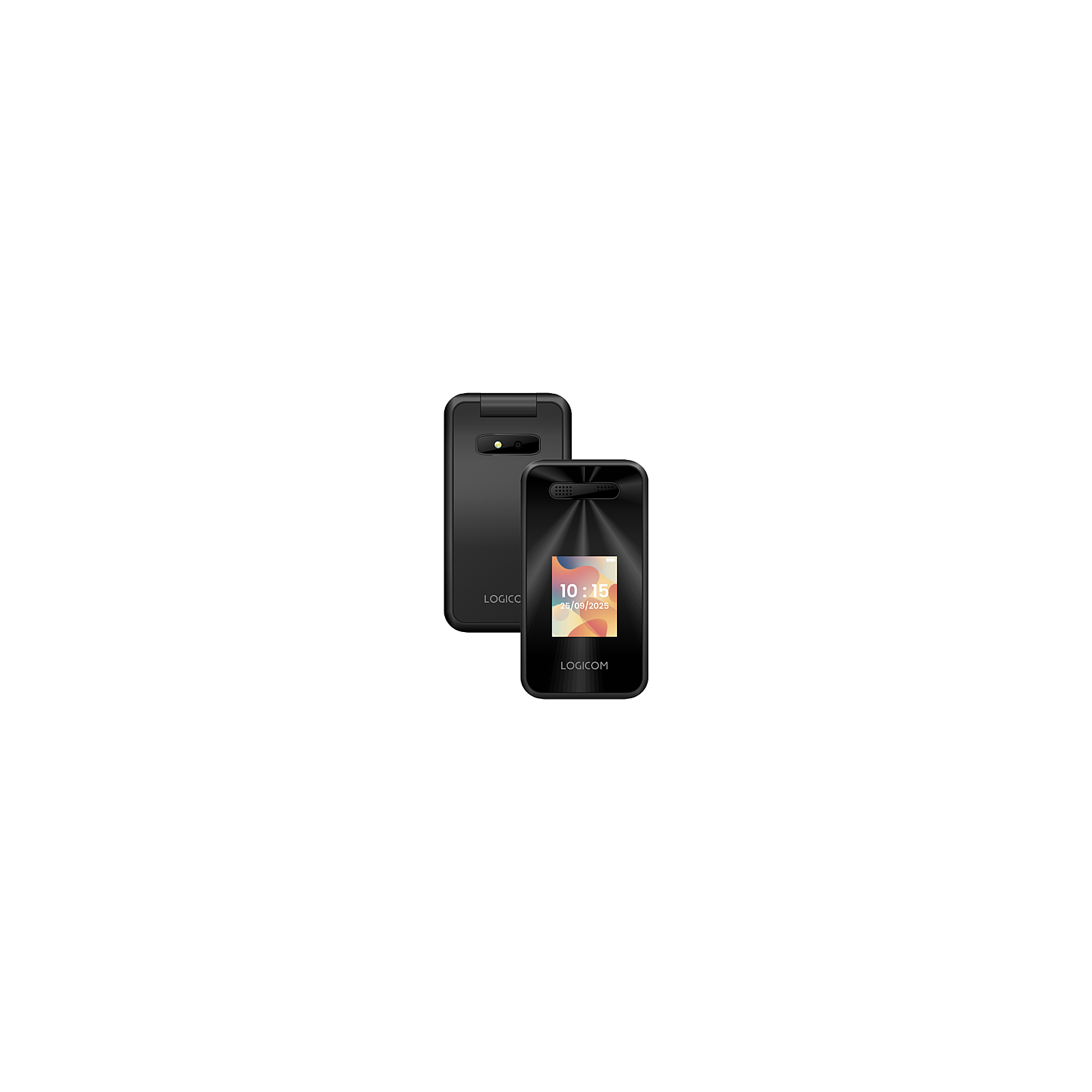 TÉLÉPHONE PORTABLE SENIOR / FEATURE PHONE LOGICOM FLEEP S90 - TOUCHES GÉANTES & GRAND ÉCRAN - 4G - NOIR