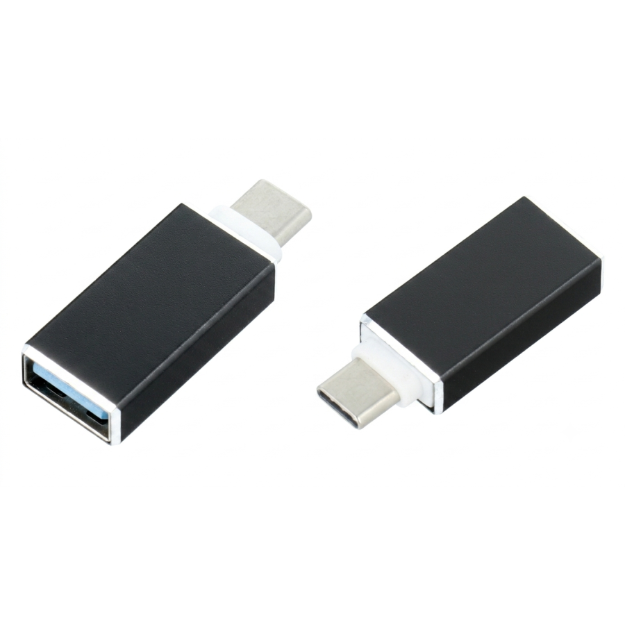 ADAPTATEUR OTG USB-A FEMELLE VERS USB-C 3.0 MALE - NOIR