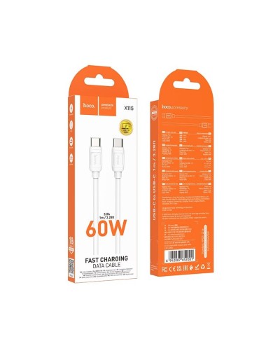 CÂBLE USB-C VERS C - HOCO X115 SURPASS - 240W 1M BLANC