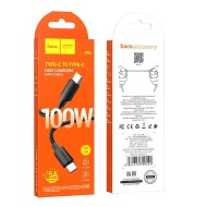 CABLE USB-C VERS C - HOCO X96 - PD 100W 1M NOIR