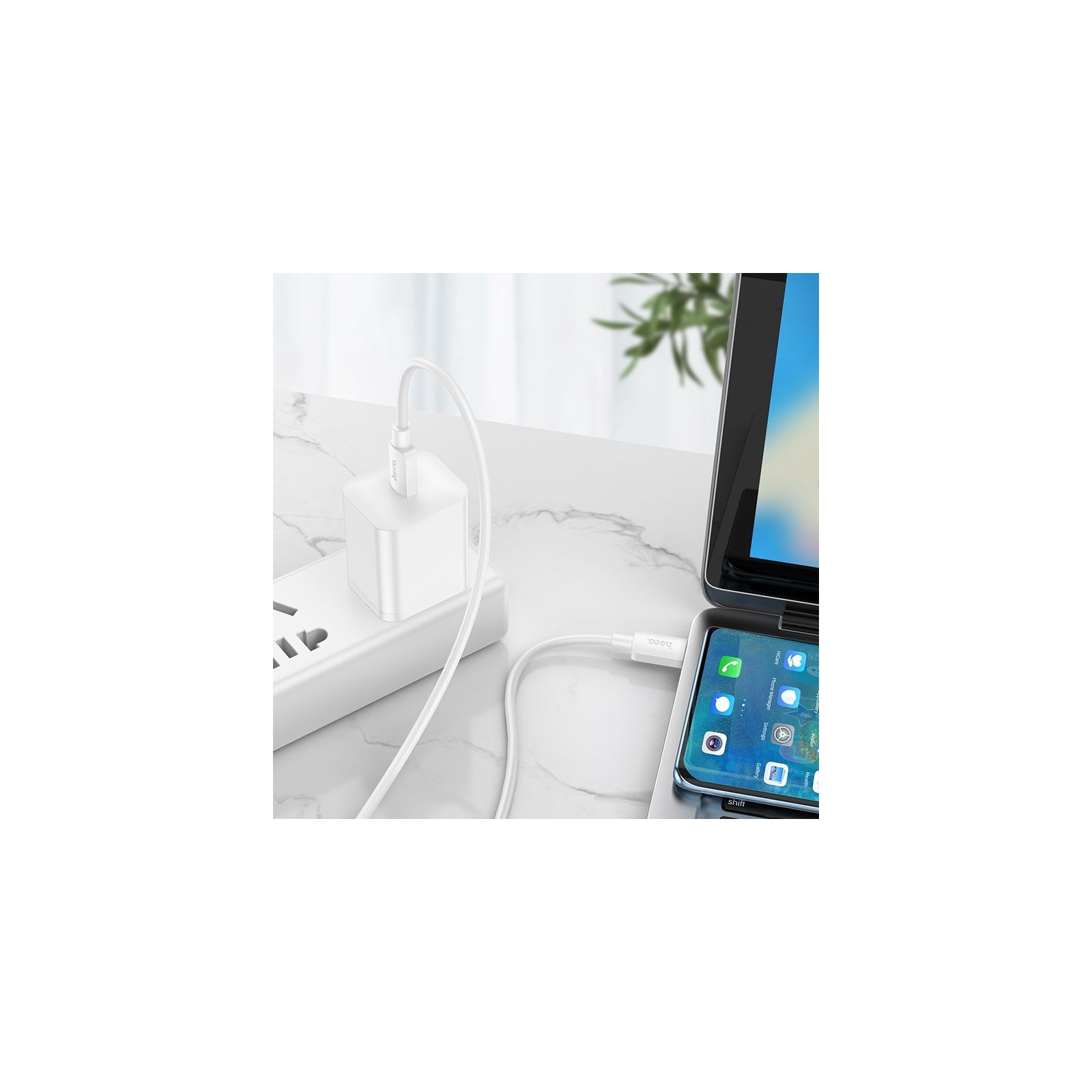 CABLE USB-C VERS C - HOCO X96 - PD 100W 1M BLANC