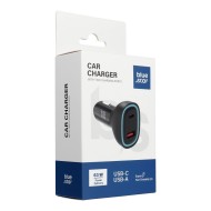 CHARGEUR ALLUME-CIGARE VOITURE - BLUE STAR - 63W NOIR (1xUSB-C/1xUSB-A)