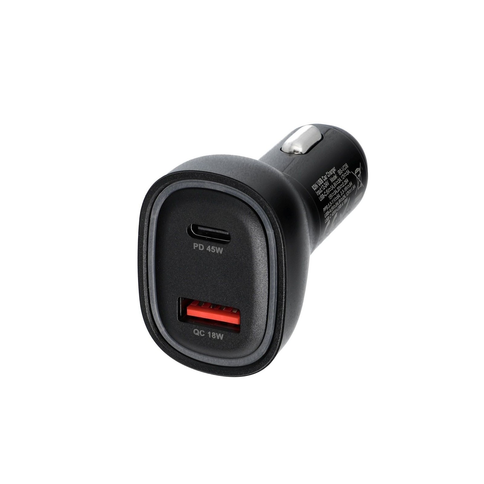 CHARGEUR ALLUME-CIGARE VOITURE - BLUE STAR - 63W NOIR (1xUSB-C/1xUSB-A)
