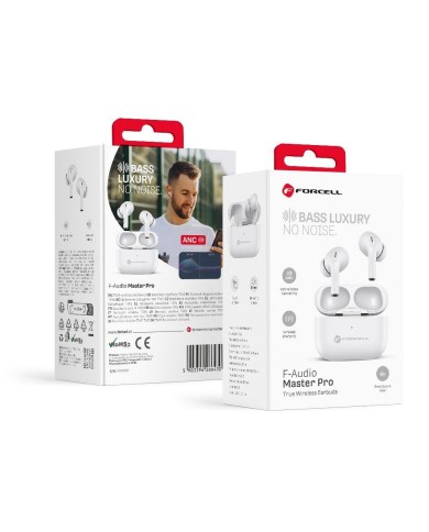 ÉCOUTEURS SANS FIL FORCELL F-AUDIO MASTER PRO BT TWS ANC - BLANC