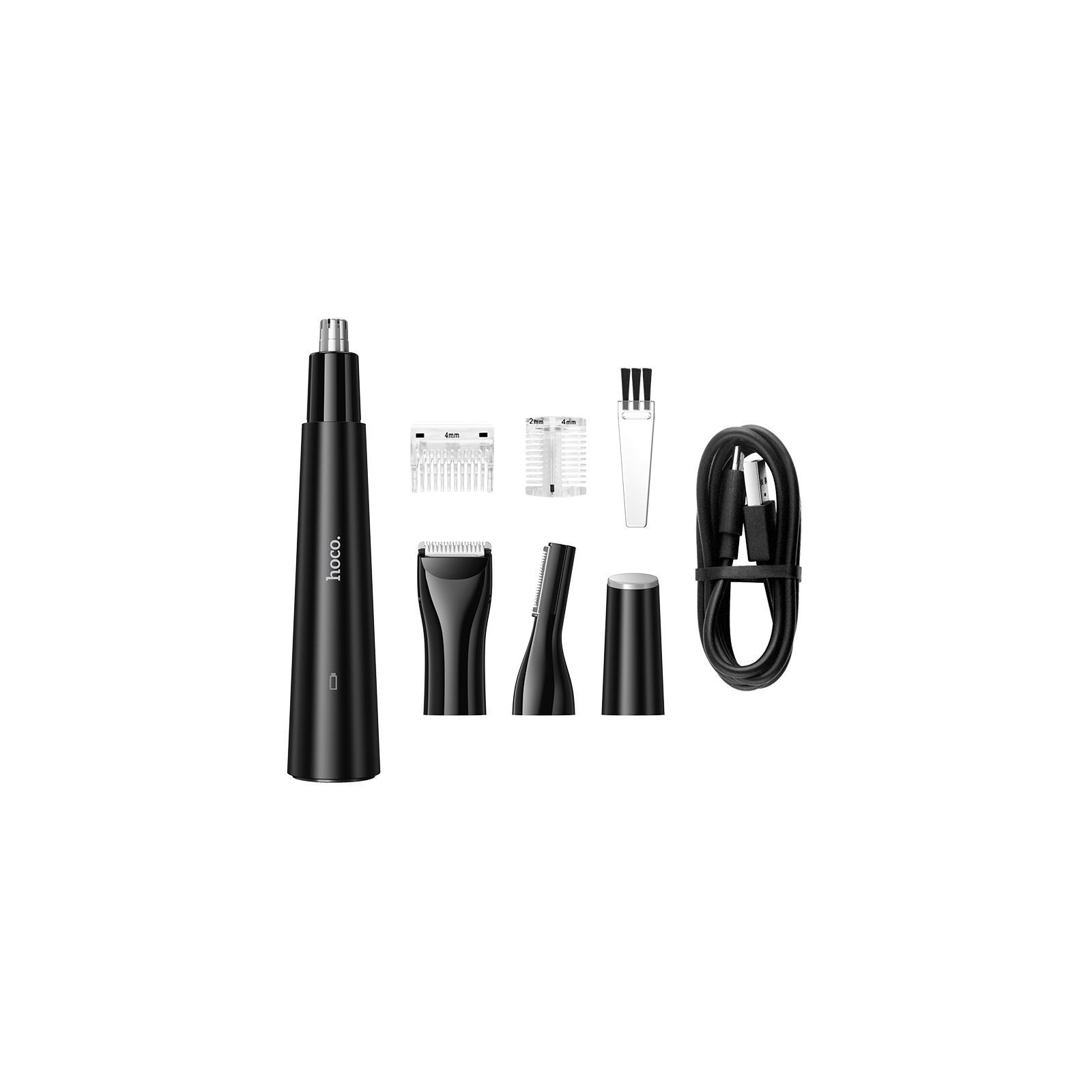 HOCO HP37 - KIT TONDEUSE MULTIFONCTION 3-EN-1 RECHARGEABLE (NEZ, SOURCILS, BARBE) NOIRE