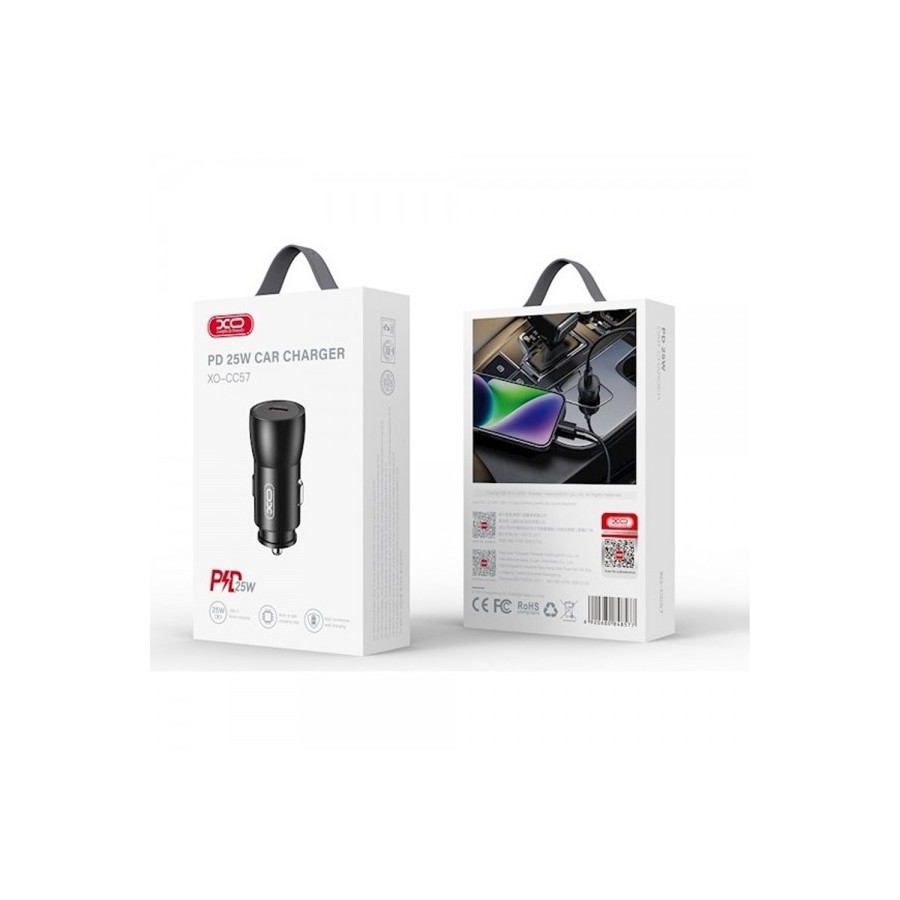CHARGEUR ALLUME-CIGARE VOITURE USB-C - XO-CC57 - PD 30W NOIR