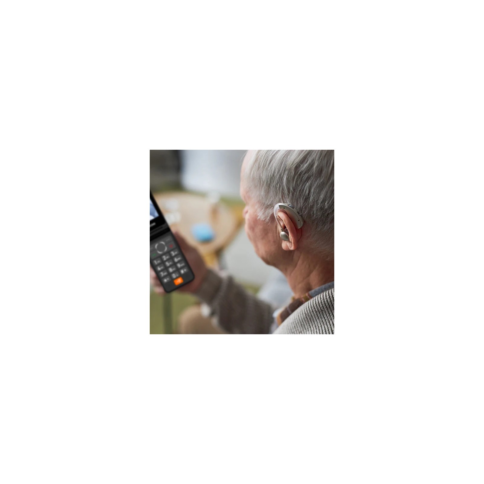 TÉLÉPHONE MOBILE SENIOR - KONROW SENIOR FLIP 4G - COMPATIBLE APPAREIL AUDITIF - NOIR