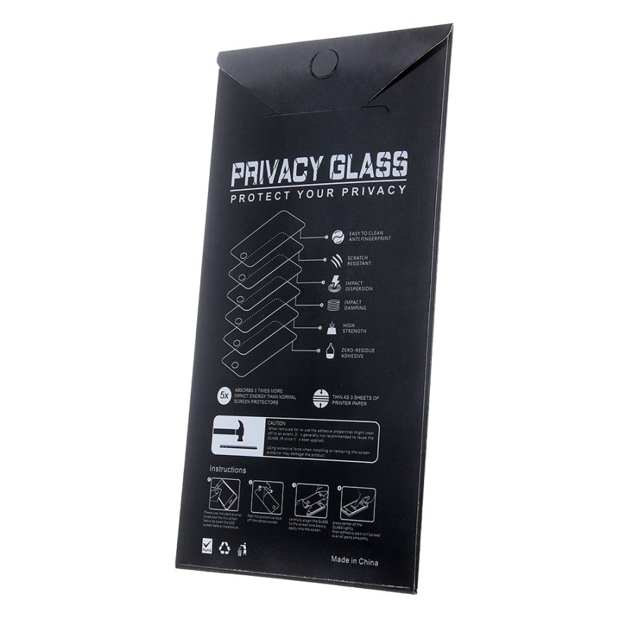 PROTECTION D'ÉCRAN VERRE TREMPÉ PRIVACY (ANTI-ESPION) POUR IPHONE 16 PRO / 17 - 9H