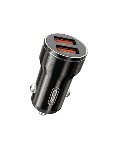 CHARGEUR ALLUME-CIGARE VOITURE - XO-CC48 - 12W NOIR (2xUSB-A)