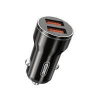 CHARGEUR ALLUME-CIGARE VOITURE - XO-CC48 - 12W NOIR (2xUSB-A)