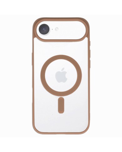 COQUE MAGSAFE EN SILICONE POUR IPHONE 17 AIR - DESERT TITANIUM / TRANSPARENT