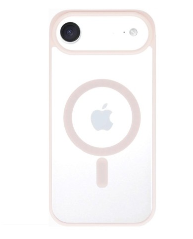 COQUE MAGSAFE EN SILICONE POUR IPHONE 17 AIR - ROSE / TRANSPARENT