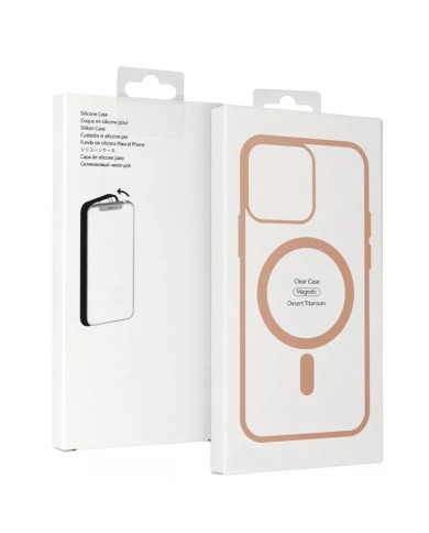 COQUE MAGSAFE EN SILICONE POUR IPHONE 17 - DESERT TITANIUM / TRANSPARENT