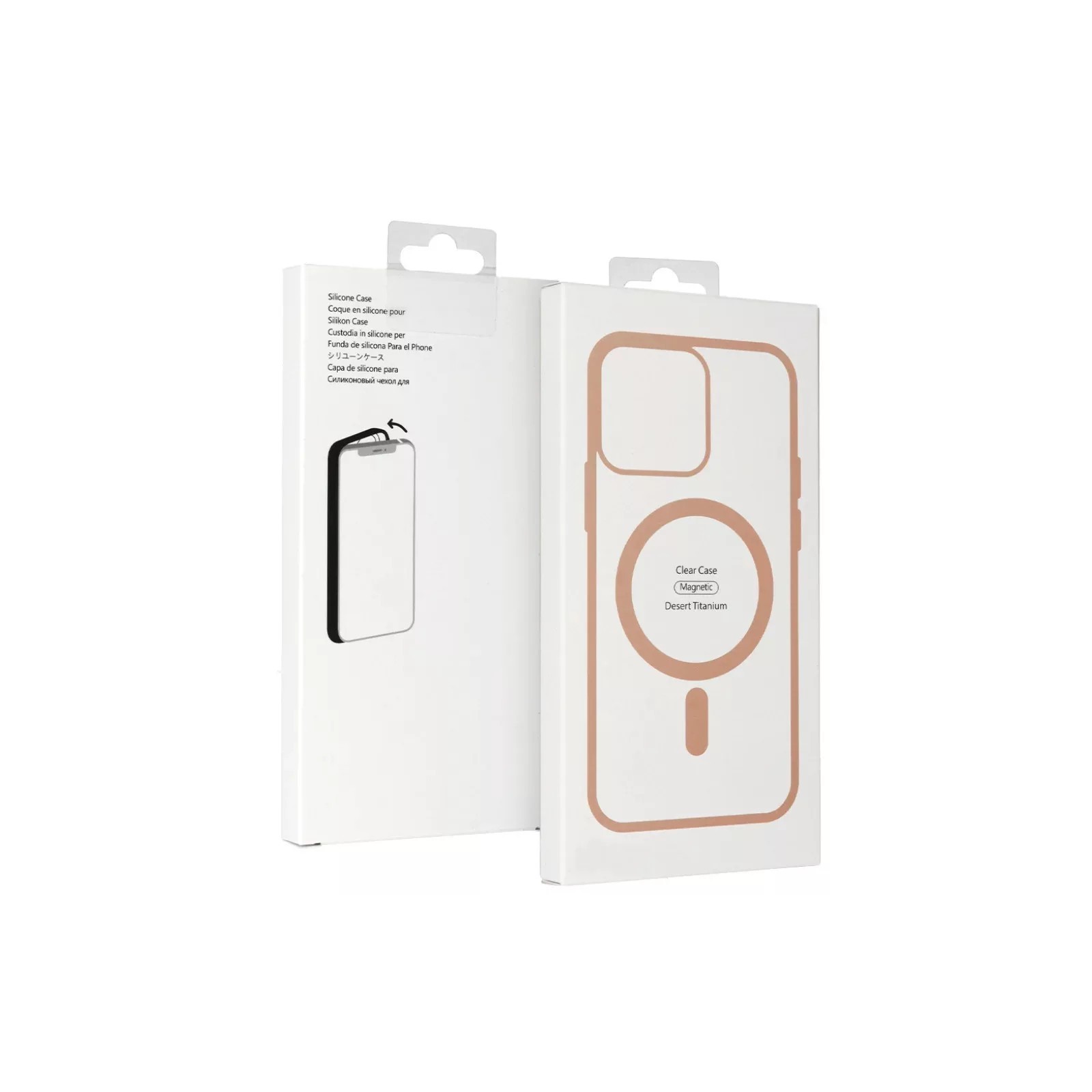 COQUE MAGSAFE EN SILICONE POUR IPHONE 17 - DESERT TITANIUM / TRANSPARENT