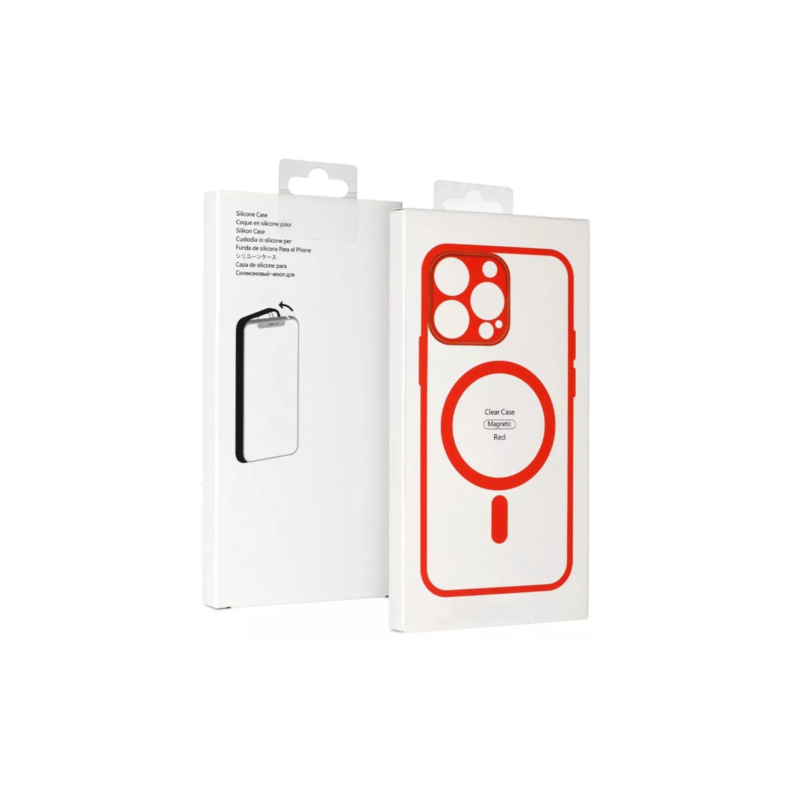 COQUE MAGSAFE EN SILICONE POUR IPHONE 17 - ROUGE / TRANSPARENT