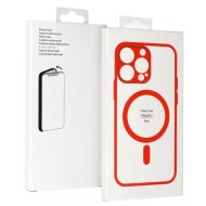 COQUE MAGSAFE EN SILICONE POUR IPHONE 17 - ROUGE / TRANSPARENT