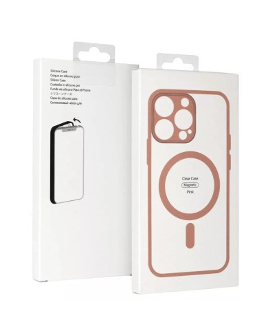 COQUE MAGSAFE EN SILICONE POUR IPHONE 17 - ROSE / TRANSPARENT