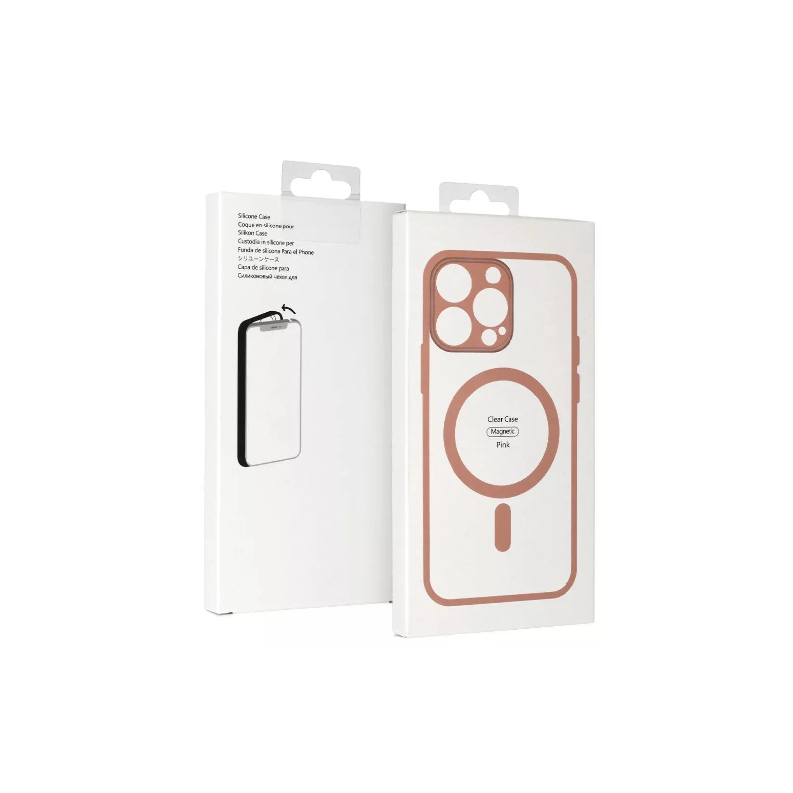 COQUE MAGSAFE EN SILICONE POUR IPHONE 17 - ROSE / TRANSPARENT