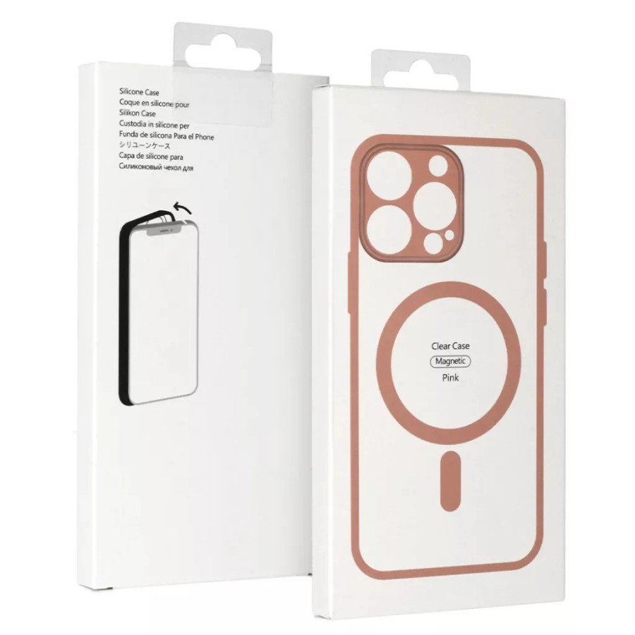 COQUE MAGSAFE EN SILICONE POUR IPHONE 17 - ROSE / TRANSPARENT