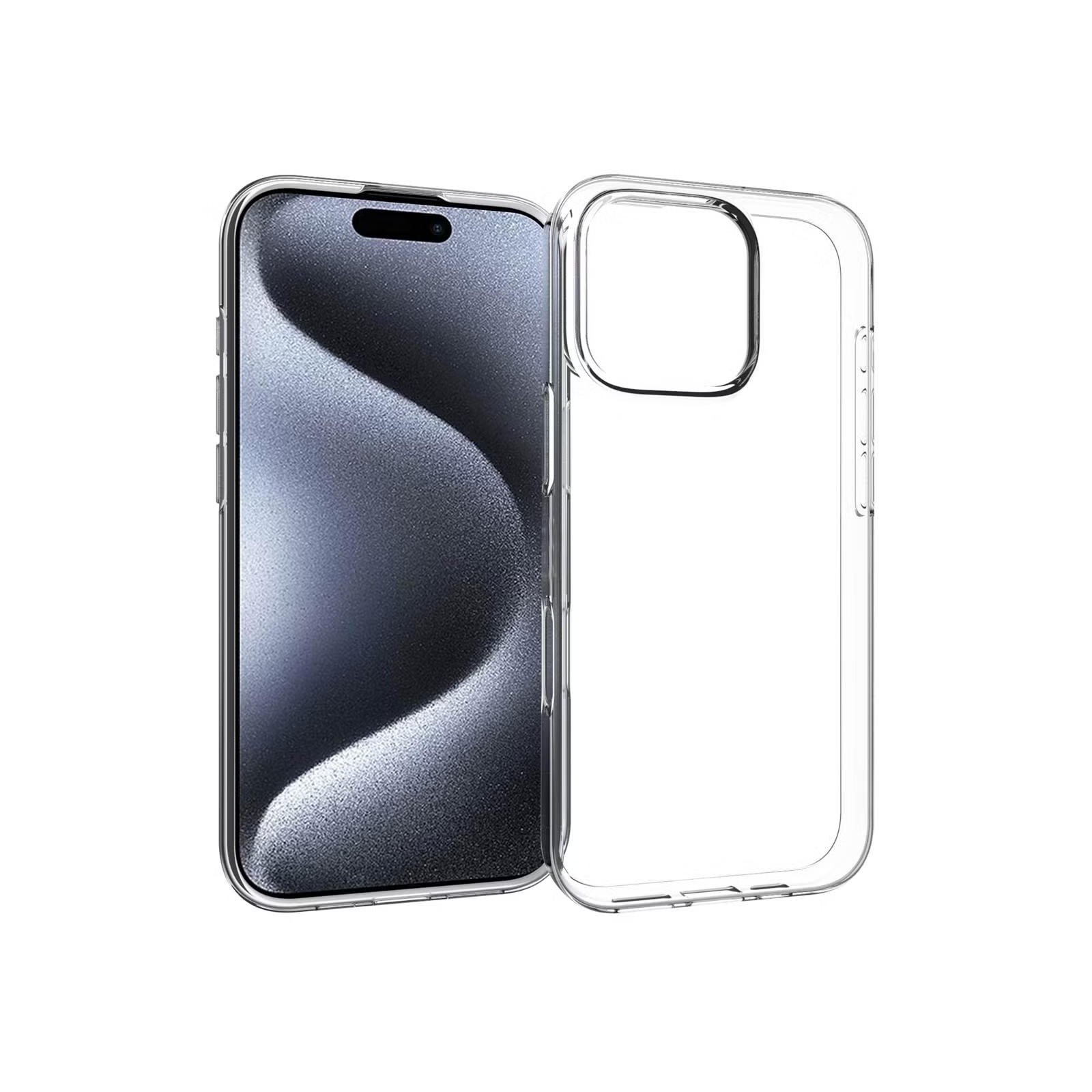 COQUE EN SILICONE 2.0 MM POUR IPHONE 16 PRO - TRANSPARENT