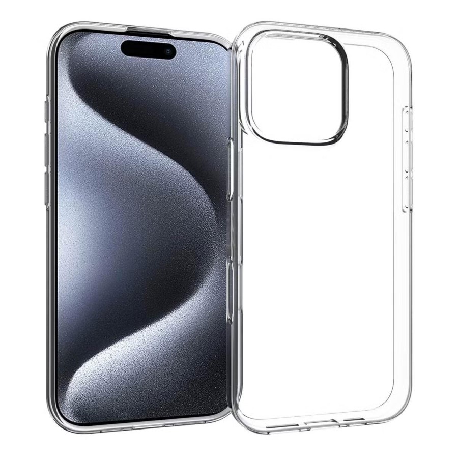 COQUE EN SILICONE 2.0 MM POUR IPHONE 16 PRO - TRANSPARENT