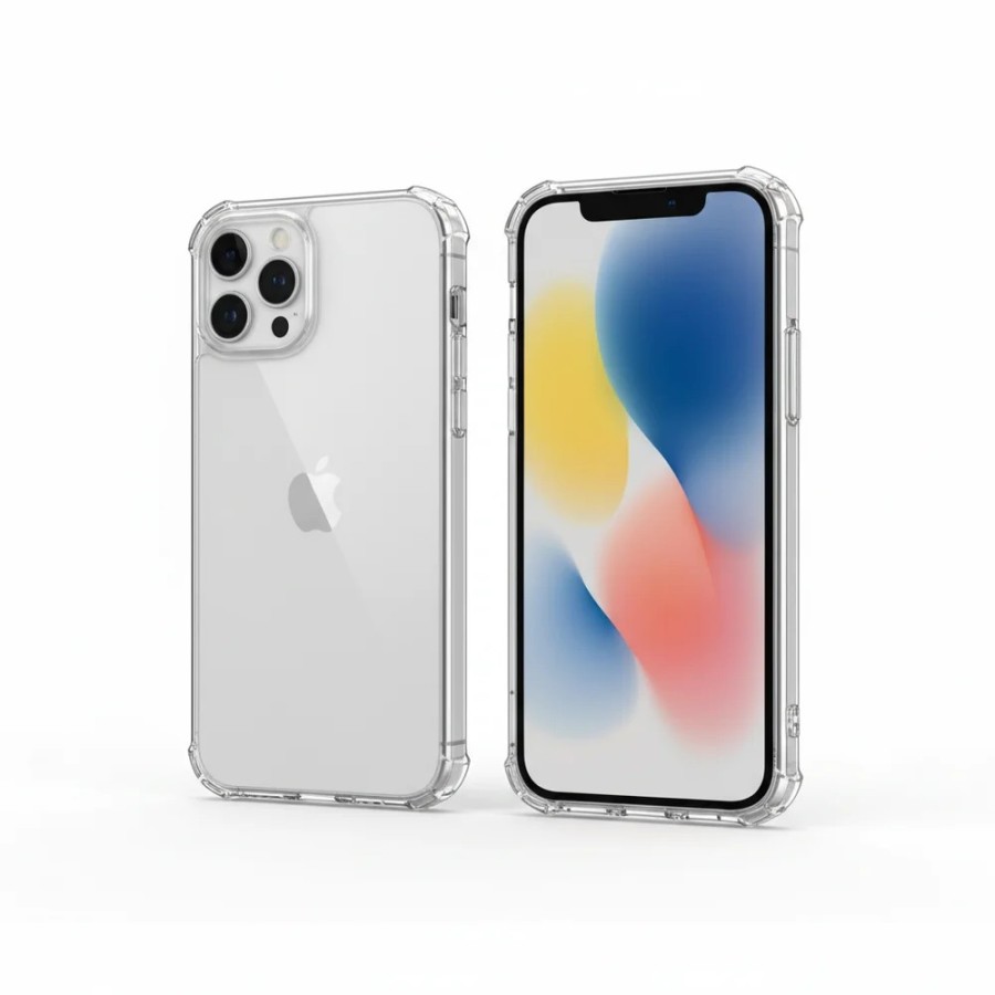 COQUE EN SILICONE 2.0 MM POUR IPHONE 15 PRO MAX - TRANSPARENT