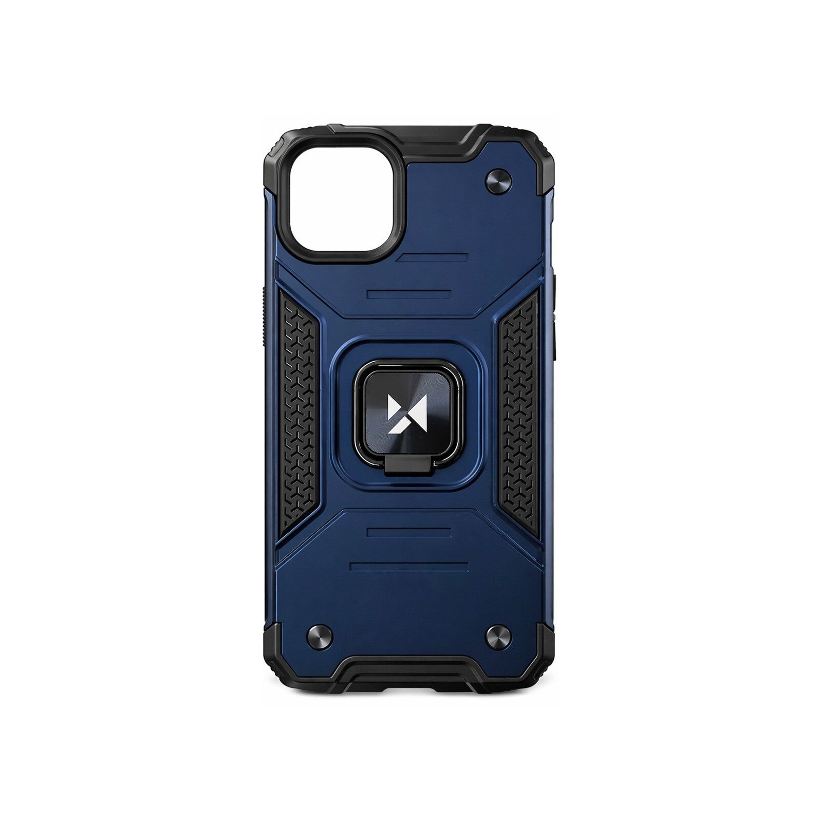 COQUE ROBUSTE AVEC ANNEAU POUR IPHONE 15 PRO MAX - BLEU