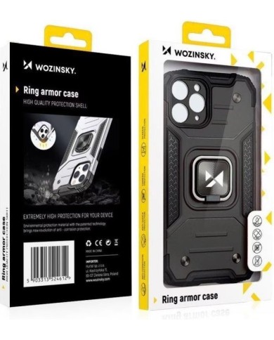 COQUE ROBUSTE AVEC ANNEAU POUR IPHONE 13 PRO - NOIR