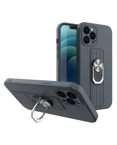 COQUE AVEC ANNEAU POUR IPHONE 13 PRO - BLEU