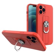 COQUE AVEC ANNEAU POUR IPHONE 13 PRO - ROUGE