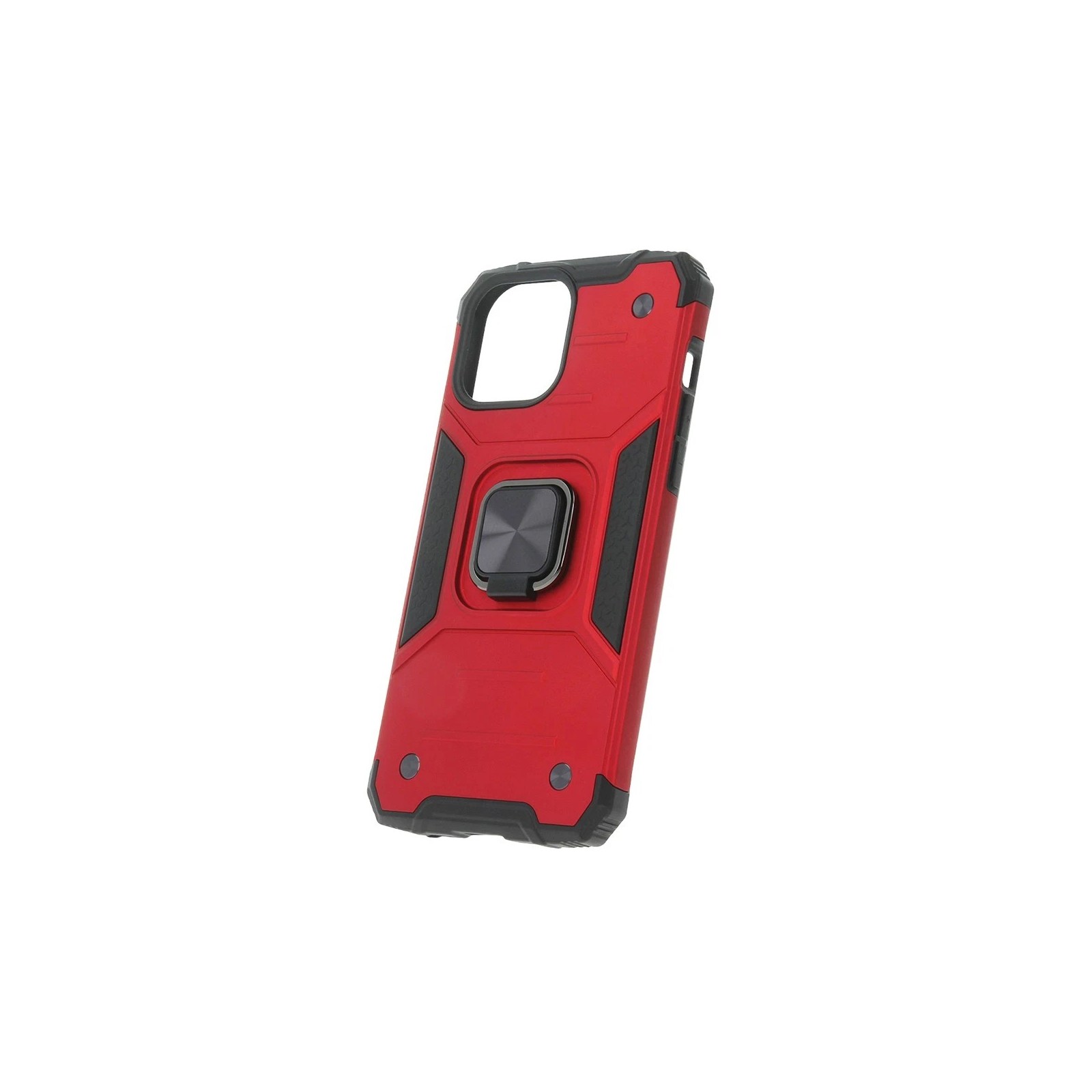 COQUE ROBUSTE AVEC ANNEAU POUR IPHONE 15 ULTRA - ROUGE