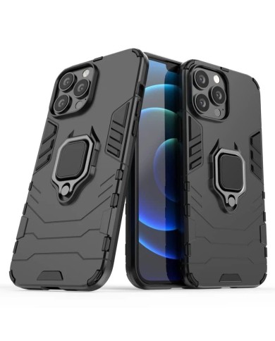 COQUE ROBUSTE AVEC ANNEAU POUR IPHONE 13 - NOIR