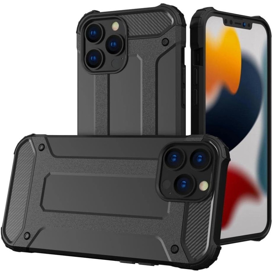 COQUE ROBUSTE POUR IPHONE 13 PRO - NOIR