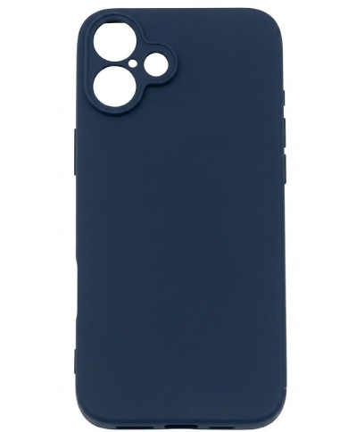 COQUE EN SILICONE POUR IPHONE 16 - BLEU FONCÉ