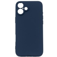 COQUE EN SILICONE POUR IPHONE 16 - BLEU FONCÉ