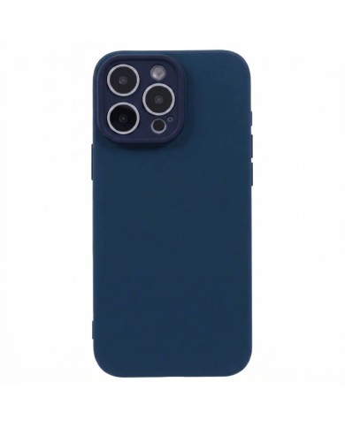 COQUE EN SILICONE POUR IPHONE 16 PRO - BLEU FONCÉ