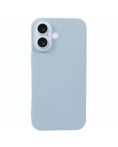 COQUE EN SILICONE 2 MM POUR IPHONE 16 - BLEU CYAN