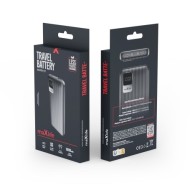 BATTERIE DE SECOURS 10 000 MAH 2 USB-A OUT + 1 USB-C IN AVEC AFFICHAGE DIGITAL - NOIR - MAXLIFE