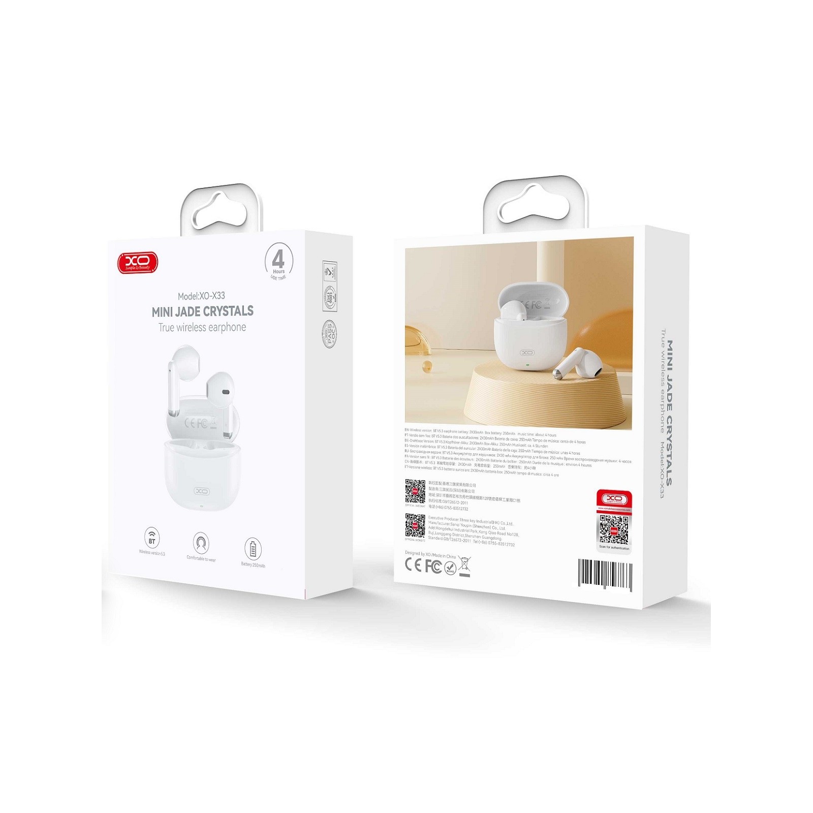 ÉCOUTEURS BLUETOOTH XO-X33 TWS - BLANC
