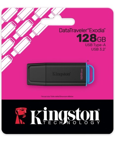 CLÉ USB KINGSTON DATATRAVELER EXODIA 128 GO - USB 3.2 GEN 1 - USB-A