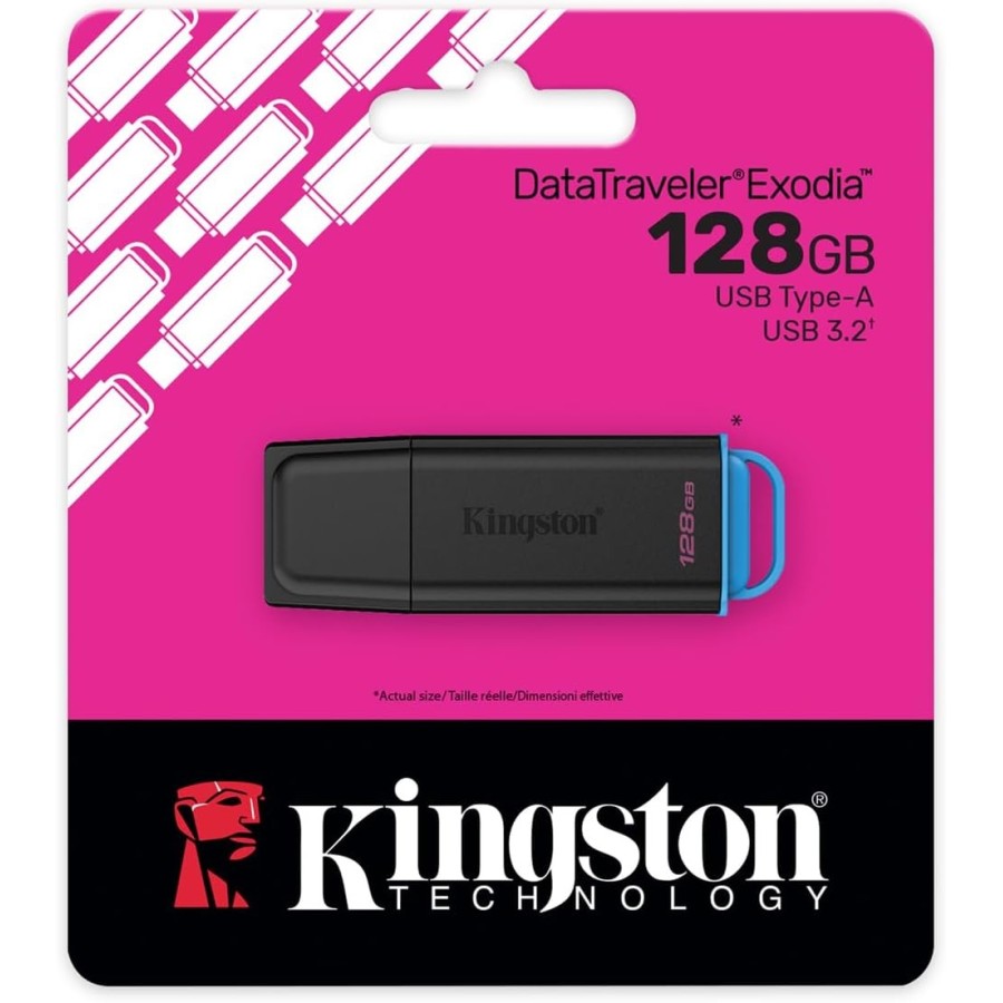 CLÉ USB KINGSTON DATATRAVELER EXODIA 128 GO - USB 3.2 GEN 1 - USB-A